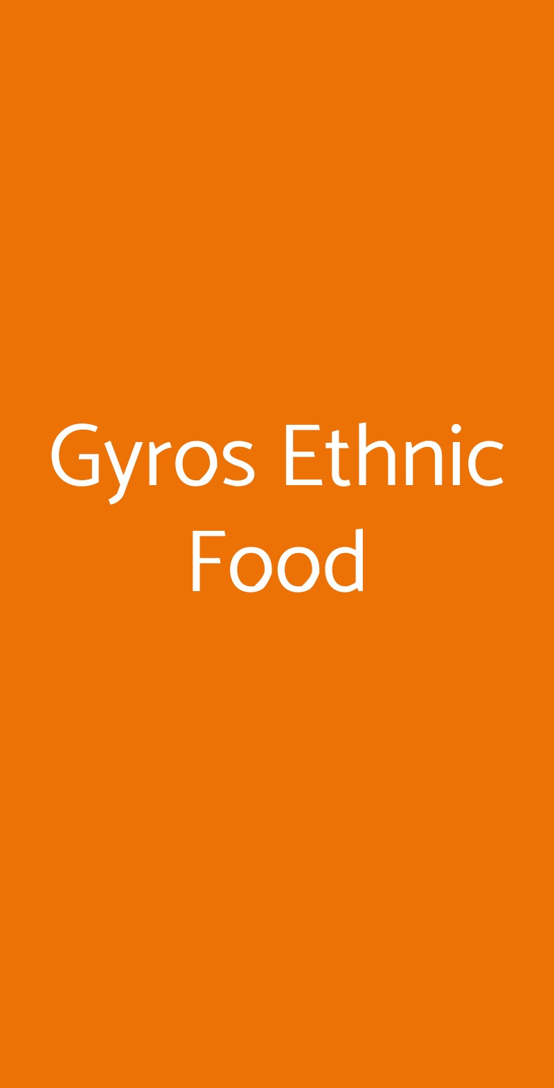 Gyros Ethnic Food Chivasso menù 1 pagina