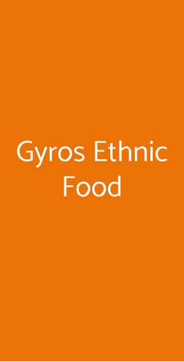 Gyros Ethnic Food, Chivasso