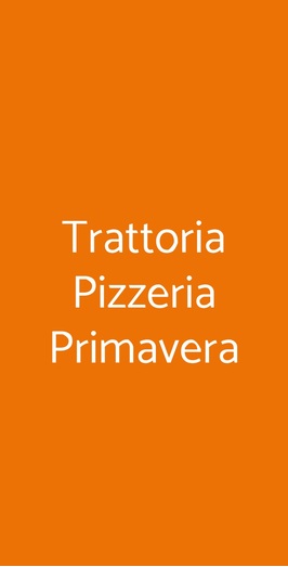 Trattoria Pizzeria Primavera, Firenze