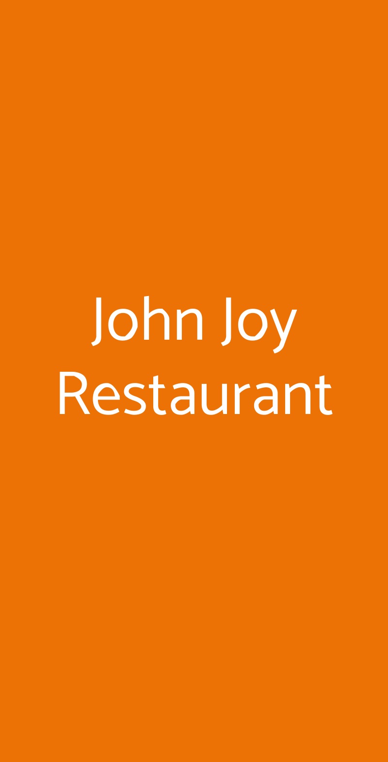 John Joy Restaurant Torino menù 1 pagina