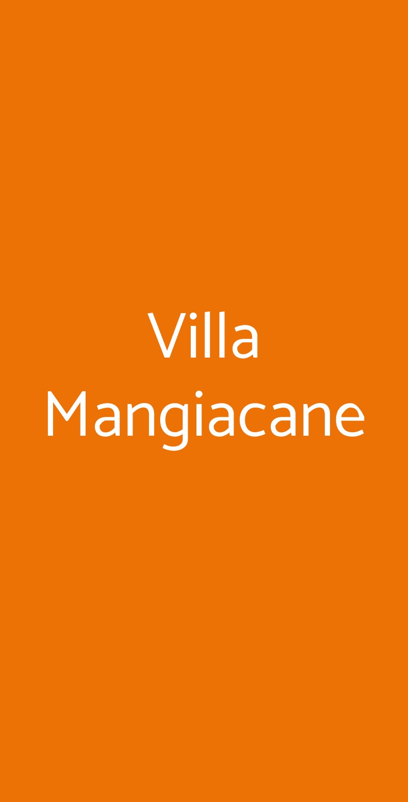 Villa Mangiacane San Casciano in Val di Pesa menù 1 pagina