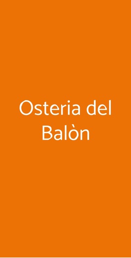 Osteria Del Balòn, Torino