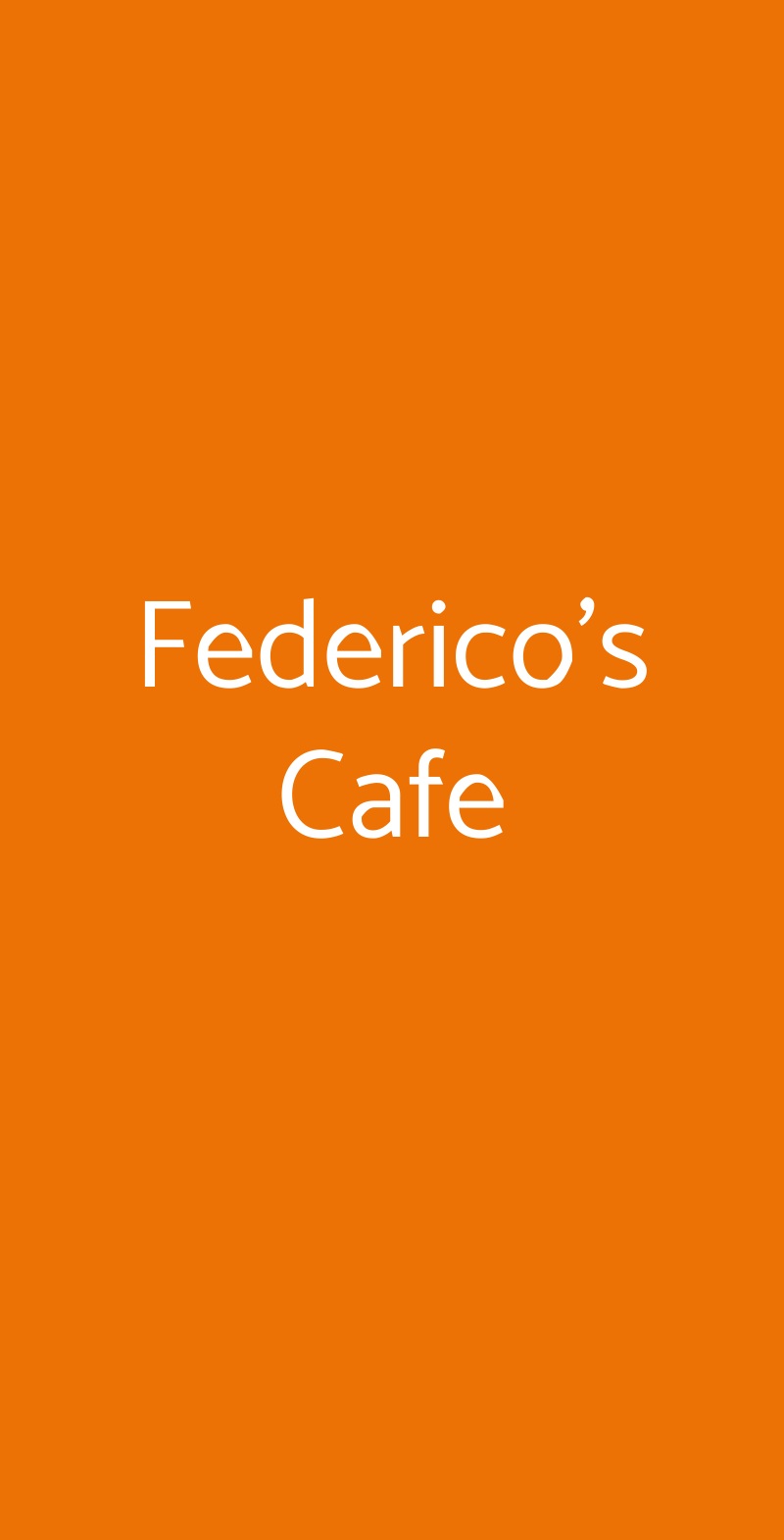 Federico's Cafe Pula menù 1 pagina