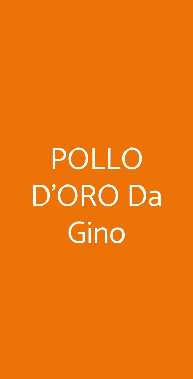POLLO D'ORO Da Gino Bologna menù 1 pagina