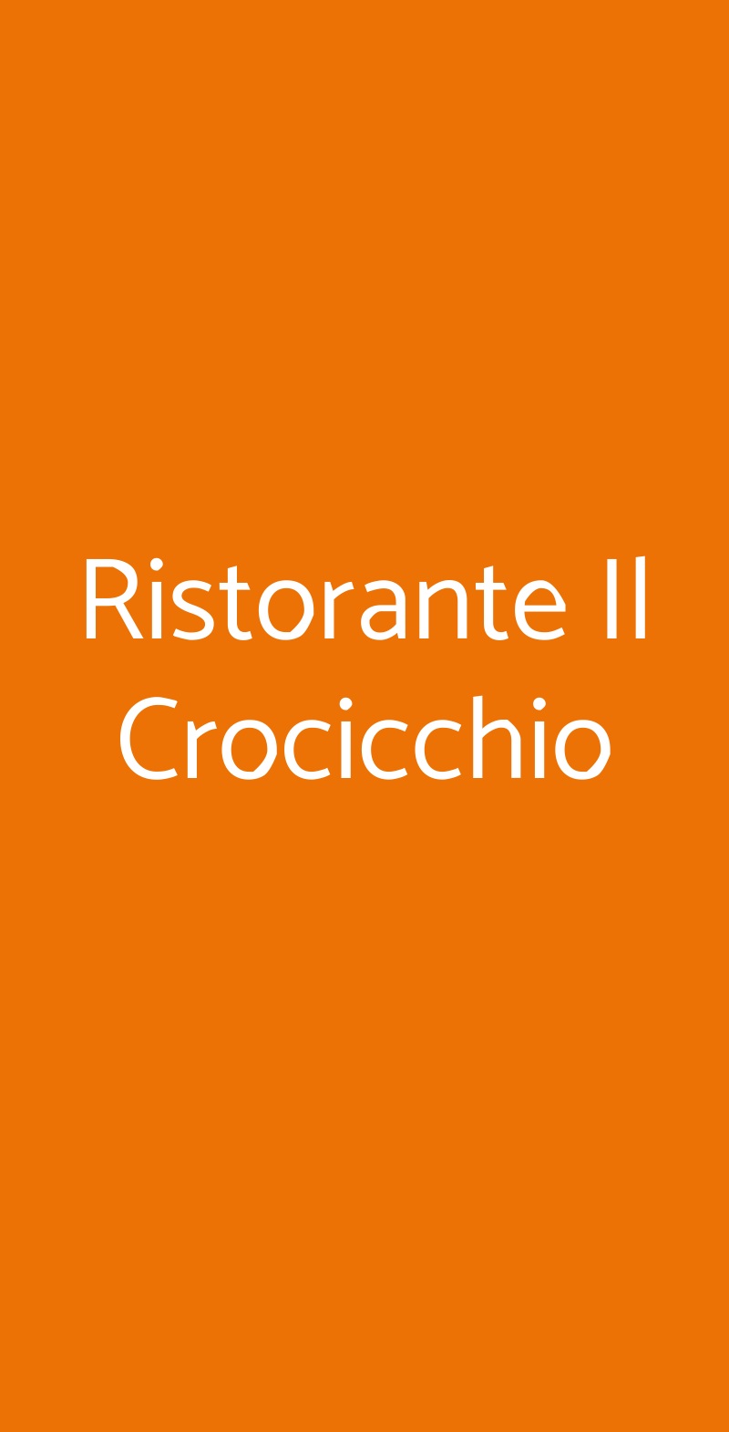 Ristorante Il Crocicchio Reggello menù 1 pagina