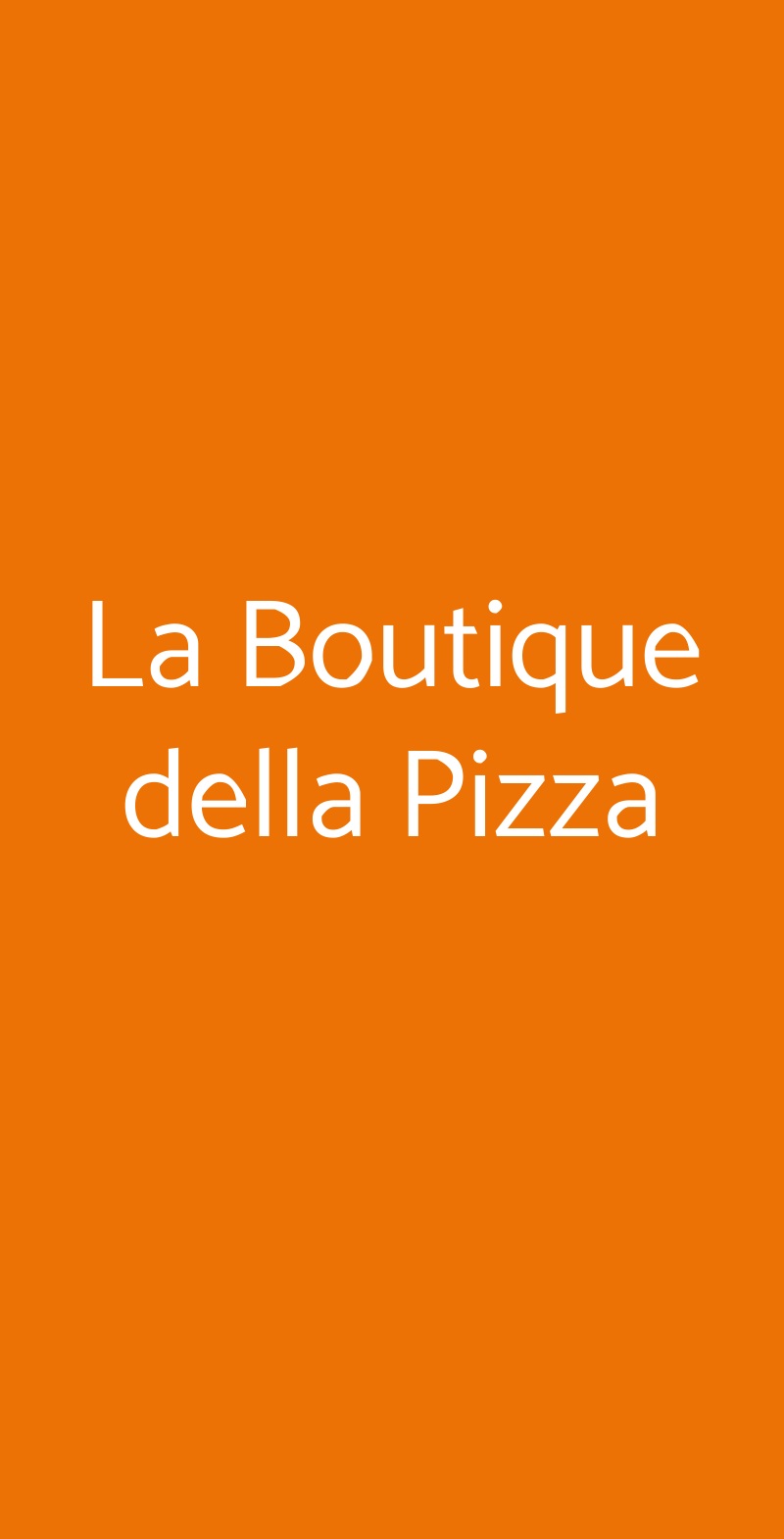 La Boutique della Pizza Cagliari menù 1 pagina