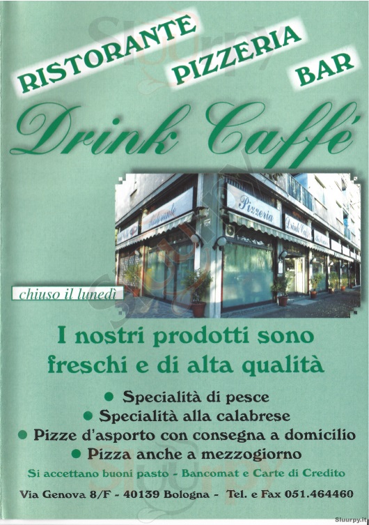 Drink Caffè Bologna menù 1 pagina