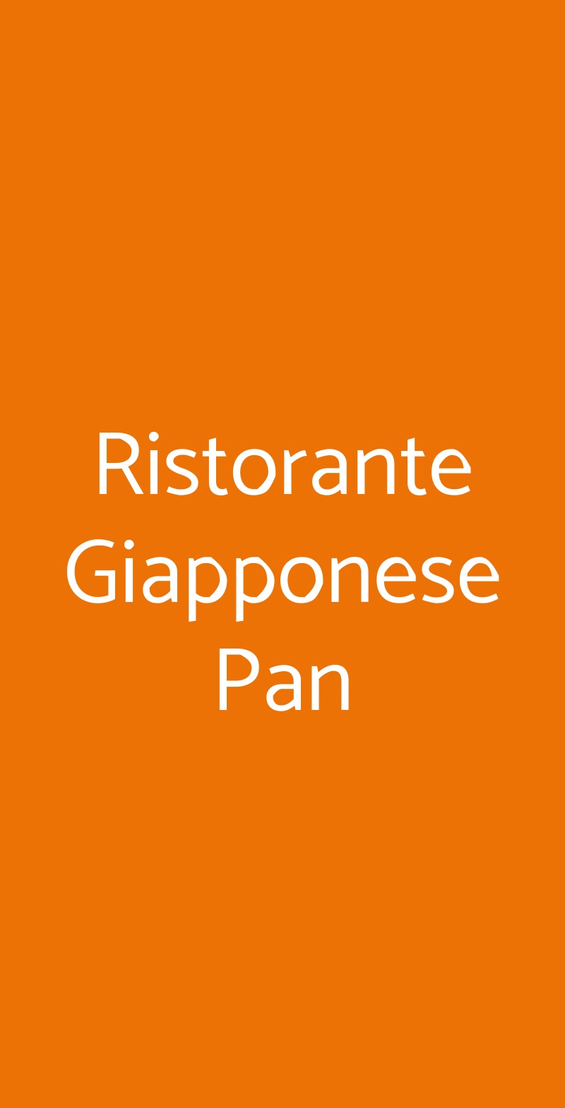 Ristorante Giapponese Pan Torino menù 1 pagina