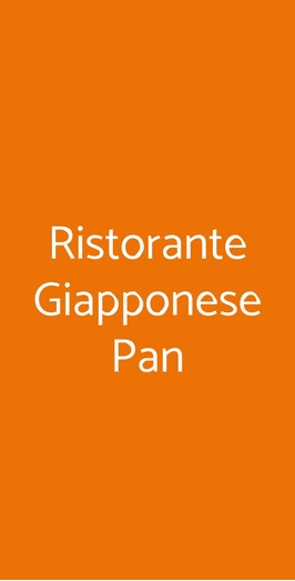 Ristorante Giapponese Pan, Torino