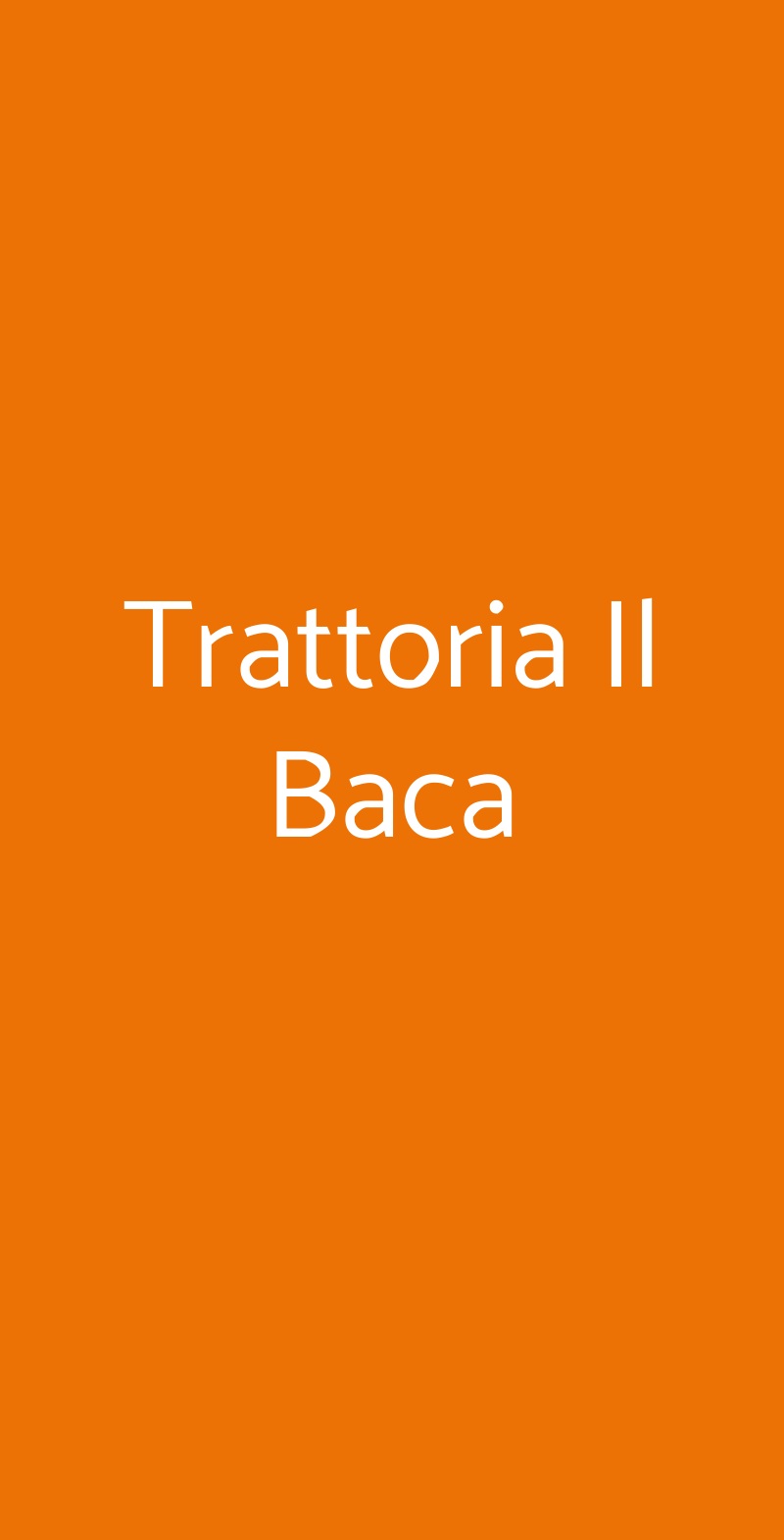 Trattoria Il Baca Firenze menù 1 pagina