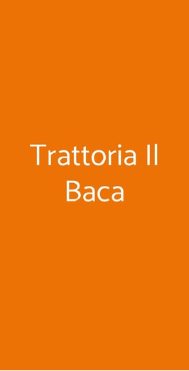 Trattoria Il Baca, Firenze