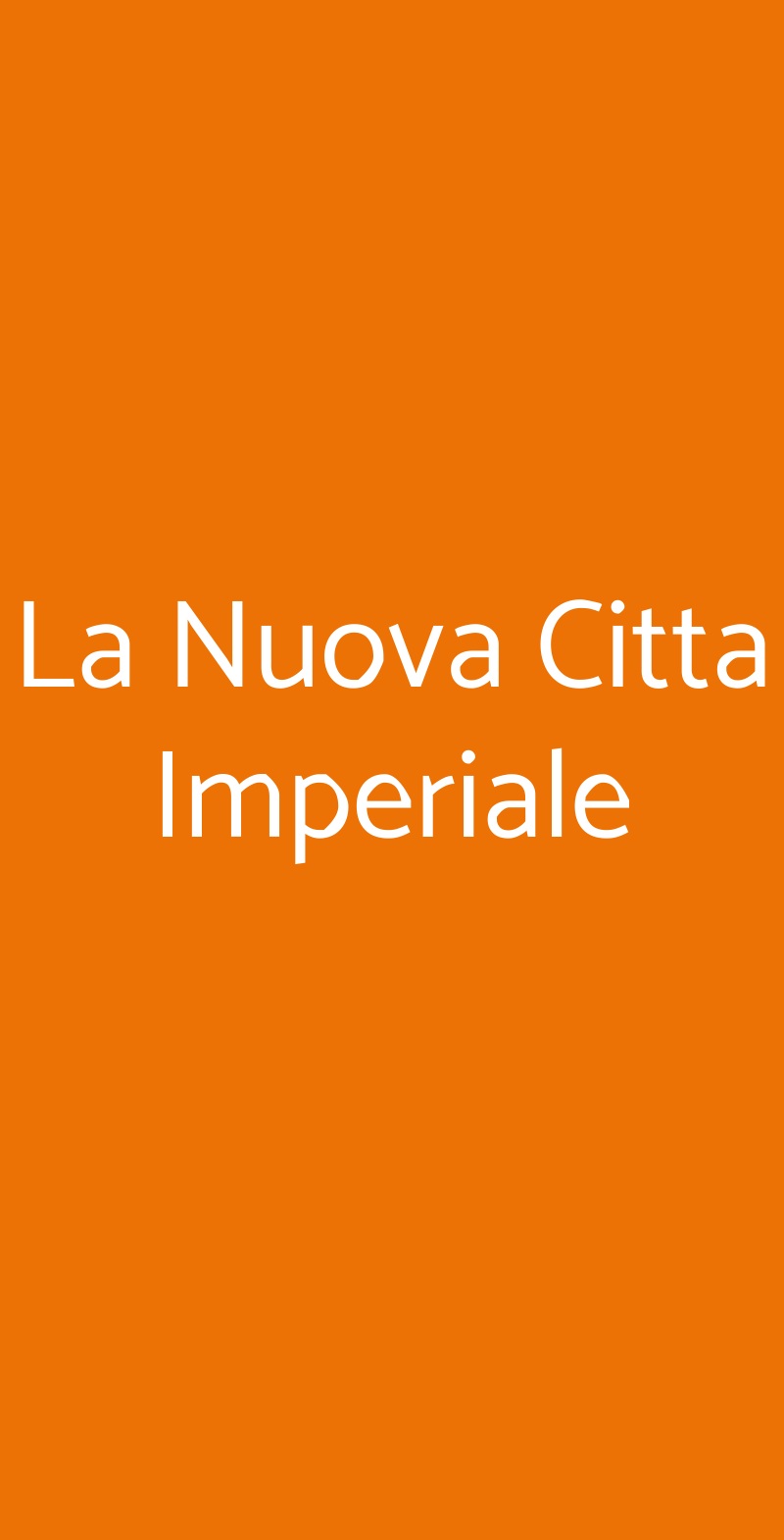 La Nuova Citta Imperiale Firenze menù 1 pagina