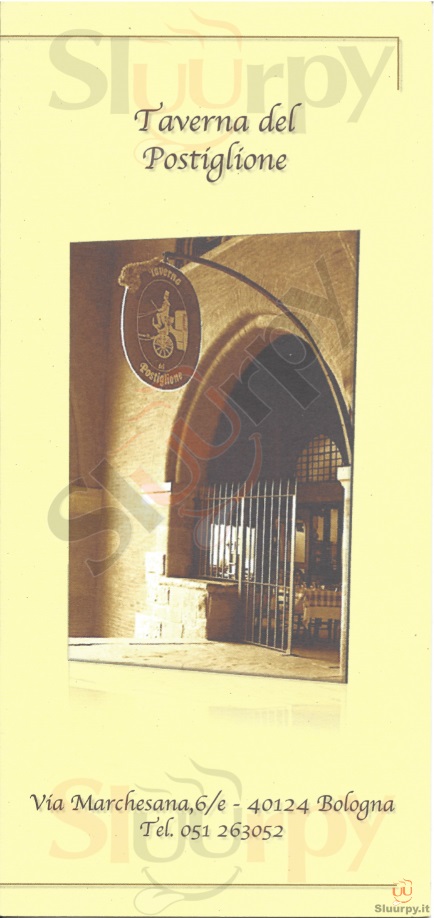 Taverna del Postiglione Bologna menù 1 pagina