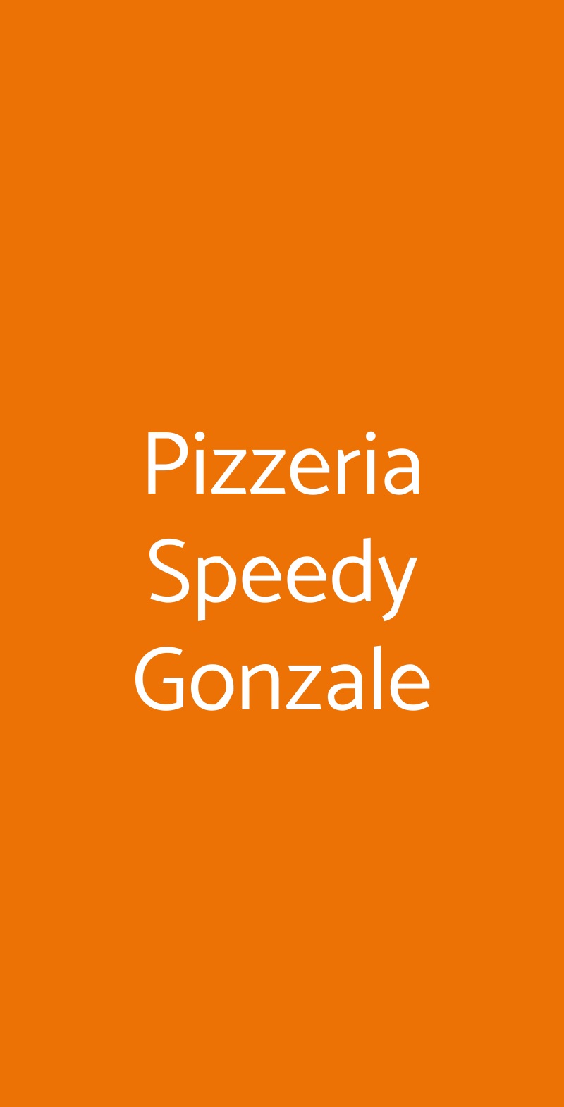 Pizzeria Speedy Gonzale Cagliari menù 1 pagina
