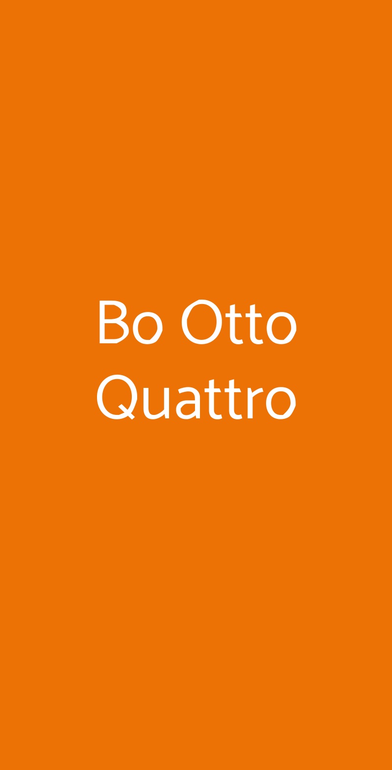 Bo Otto Quattro Bologna menù 1 pagina