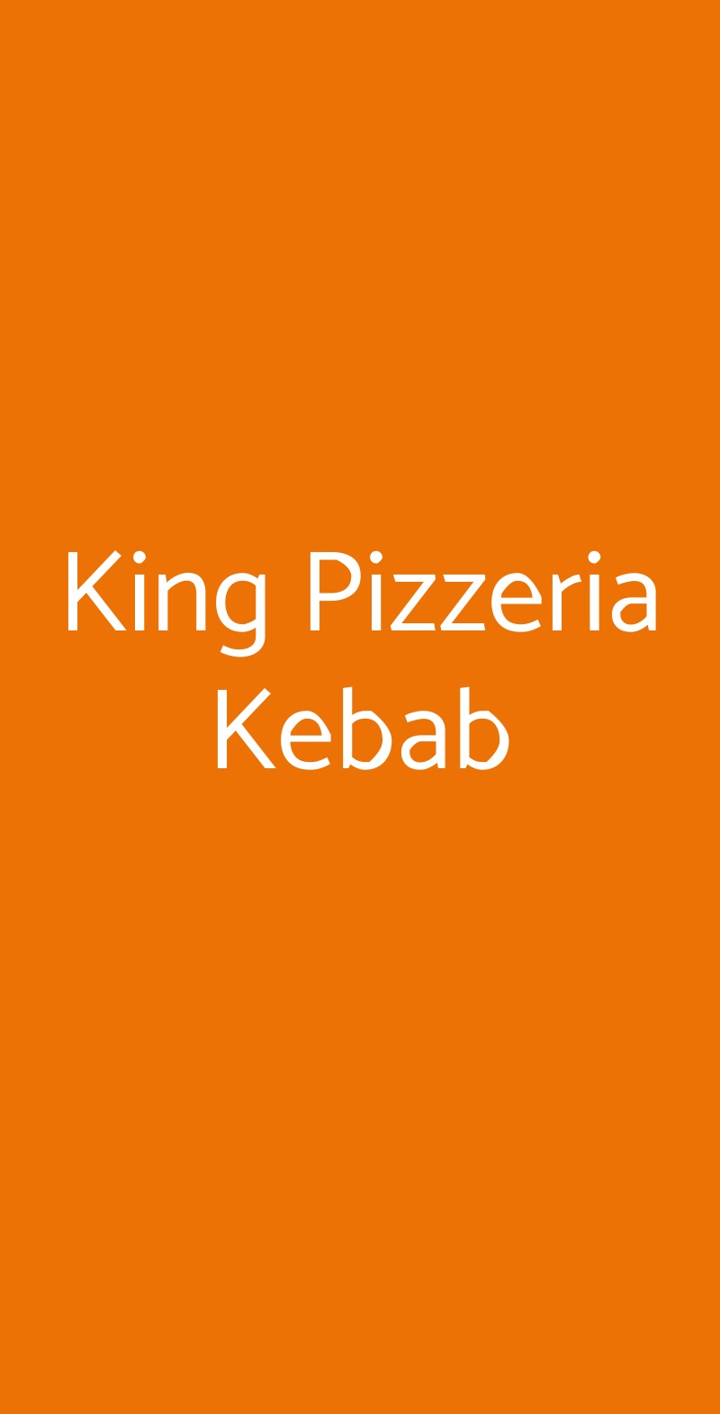 King Pizzeria Kebab Firenze menù 1 pagina