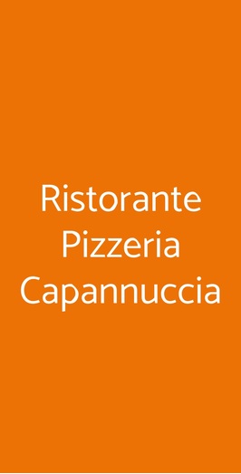Ristorante Pizzeria Capannuccia, Scandicci