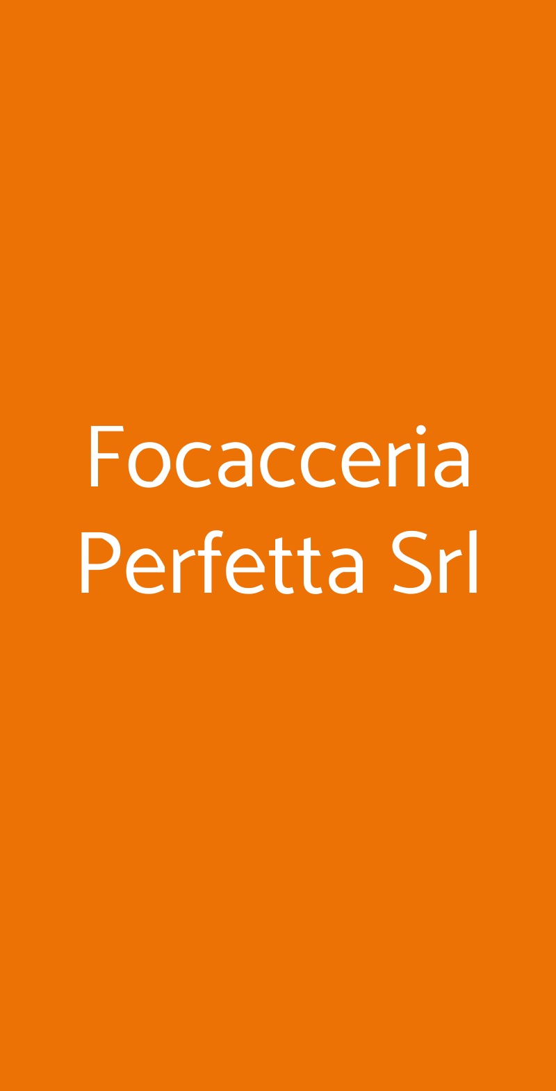 Focacceria Perfetta Srl Firenze menù 1 pagina