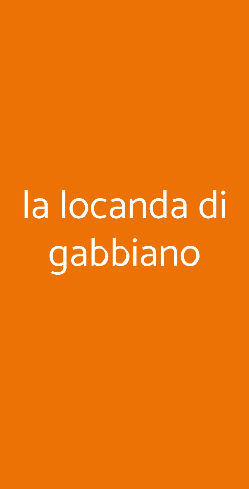 la locanda di gabbiano San Casciano in Val di Pesa menù 1 pagina