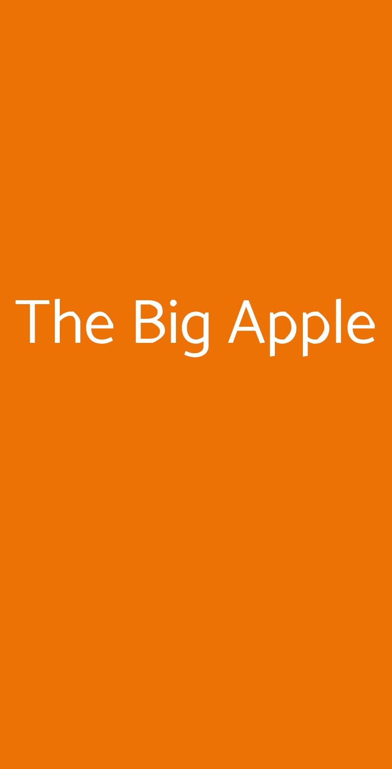 The Big Apple Selargius menù 1 pagina