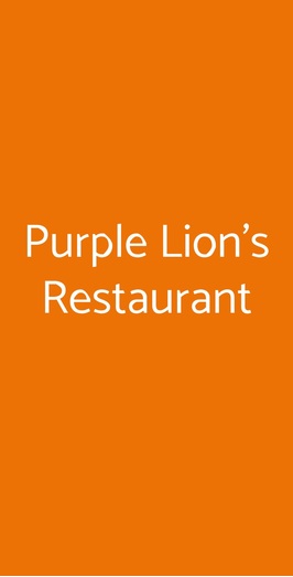 Purple Lion's Restaurant, Firenze
