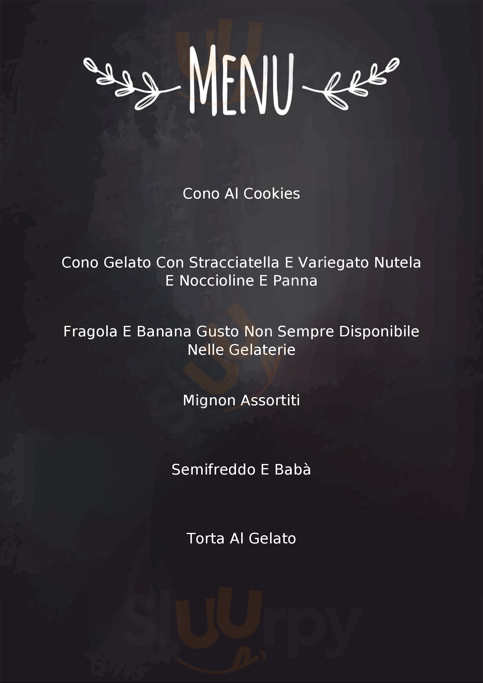 Gelateria del Porto Portoscuso menù 1 pagina