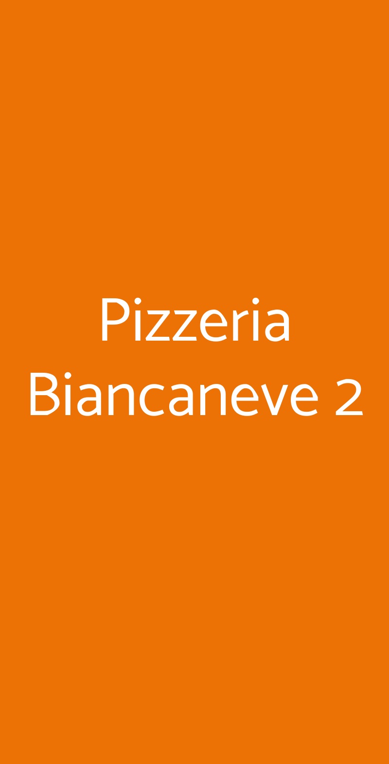 Pizzeria Biancaneve 2 Firenze menù 1 pagina
