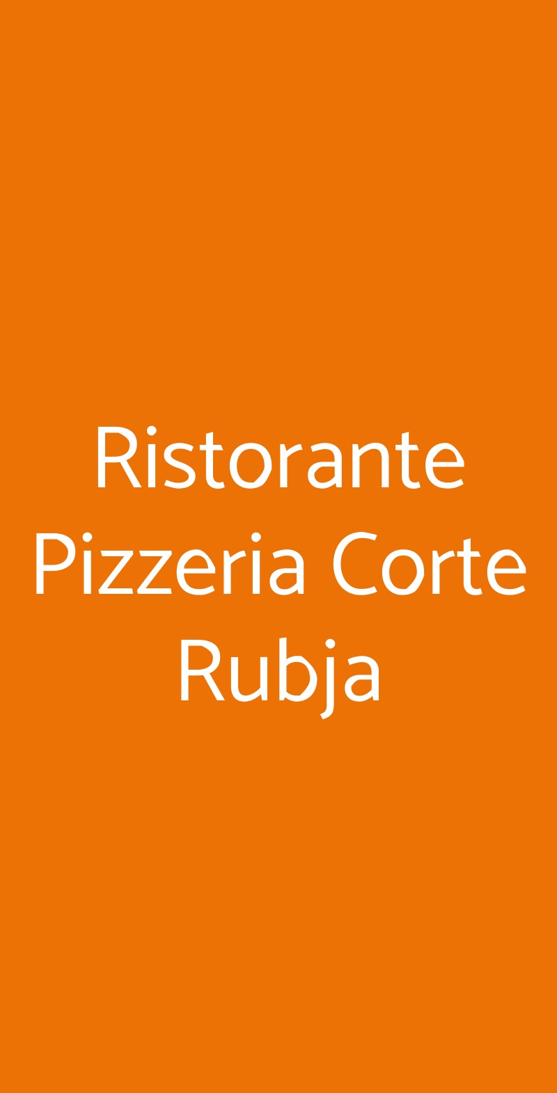 Ristorante Pizzeria Corte Rubja Iglesias menù 1 pagina