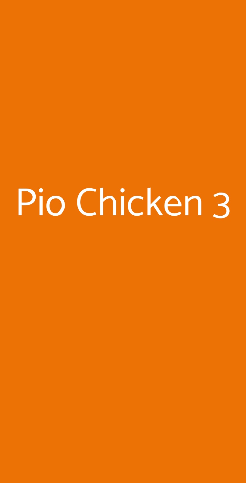 Pio Chicken 3 Firenze menù 1 pagina