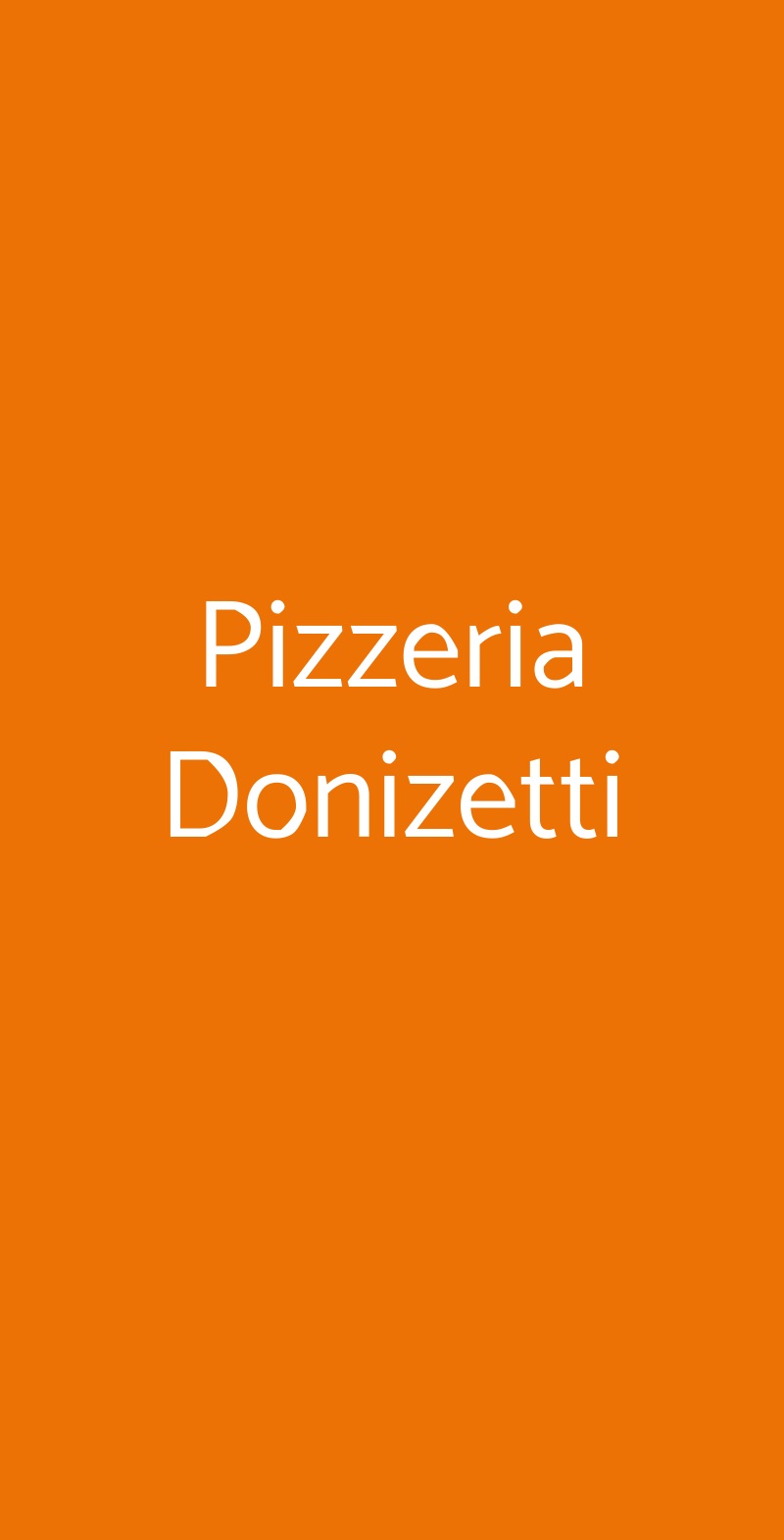 Pizzeria Donizetti Signa menù 1 pagina