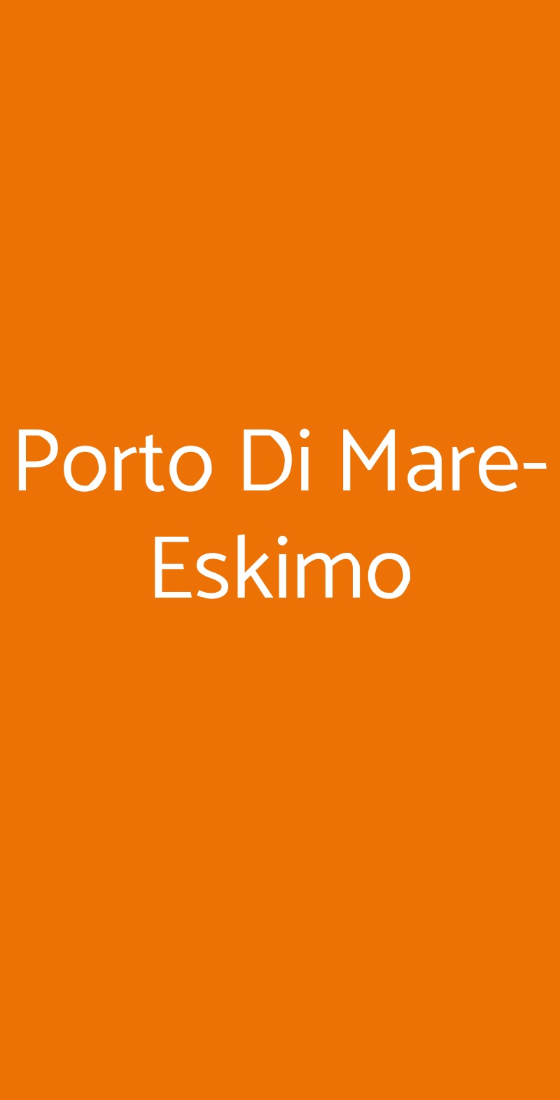 Porto Di Mare-Eskimo Firenze menù 1 pagina