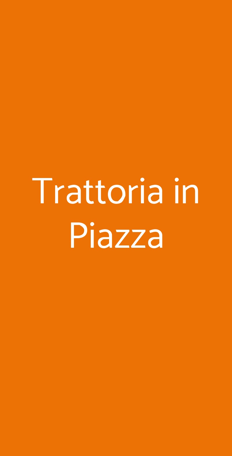 Trattoria in Piazza Firenze menù 1 pagina