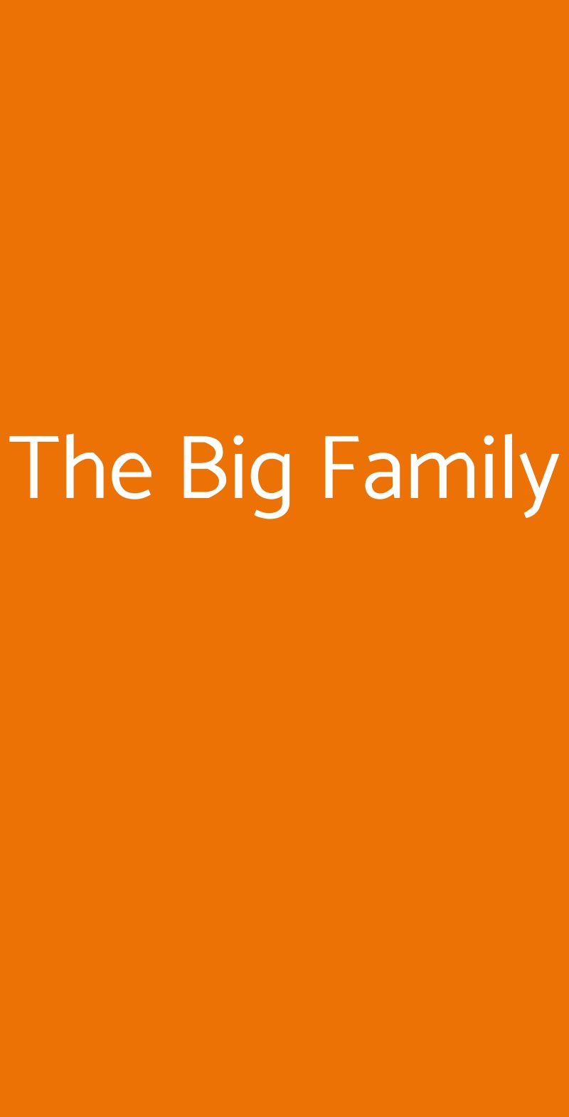 The Big Family Scandicci menù 1 pagina