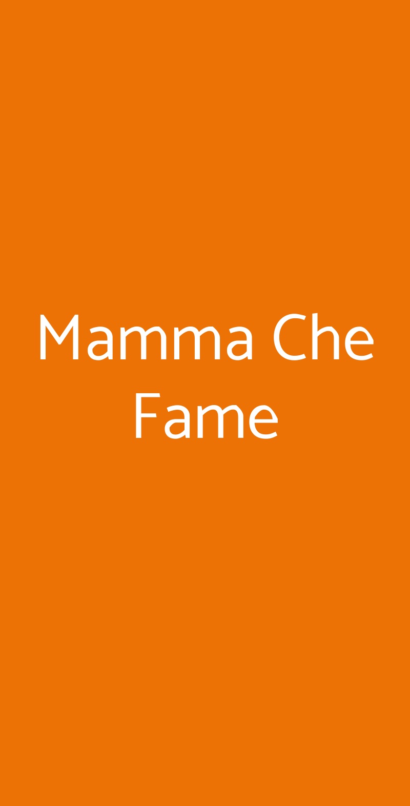 Mamma Che Fame Sesto Fiorentino menù 1 pagina