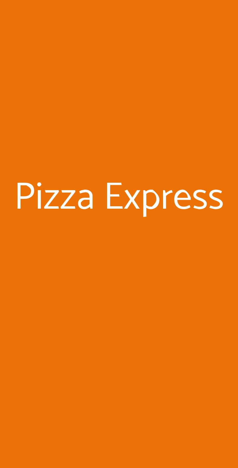 Pizza Express Firenze menù 1 pagina