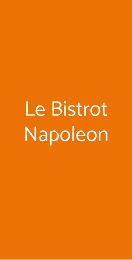 Le Bistrot Napoleon, Catania