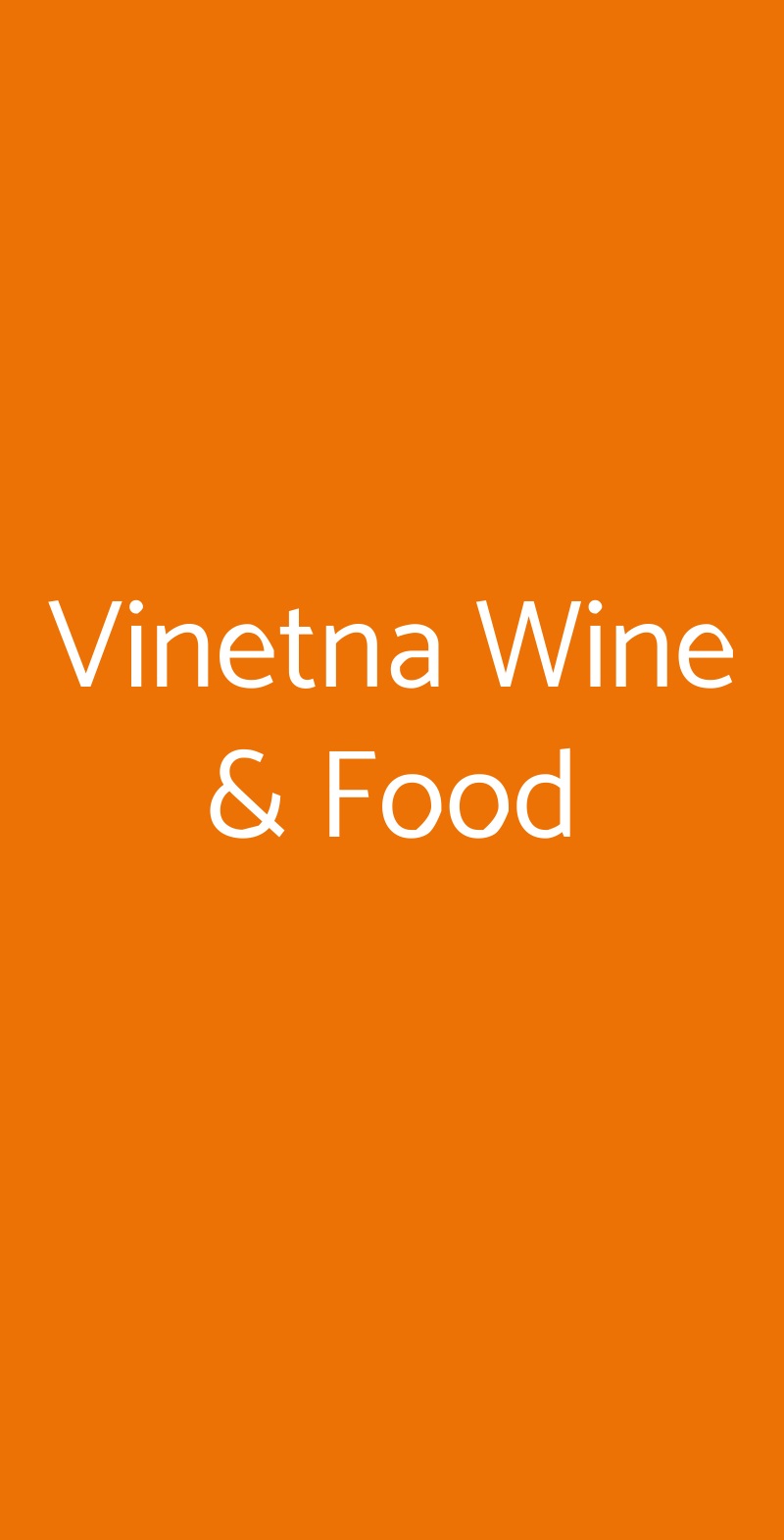 Vinetna Wine & Food Linguaglossa menù 1 pagina