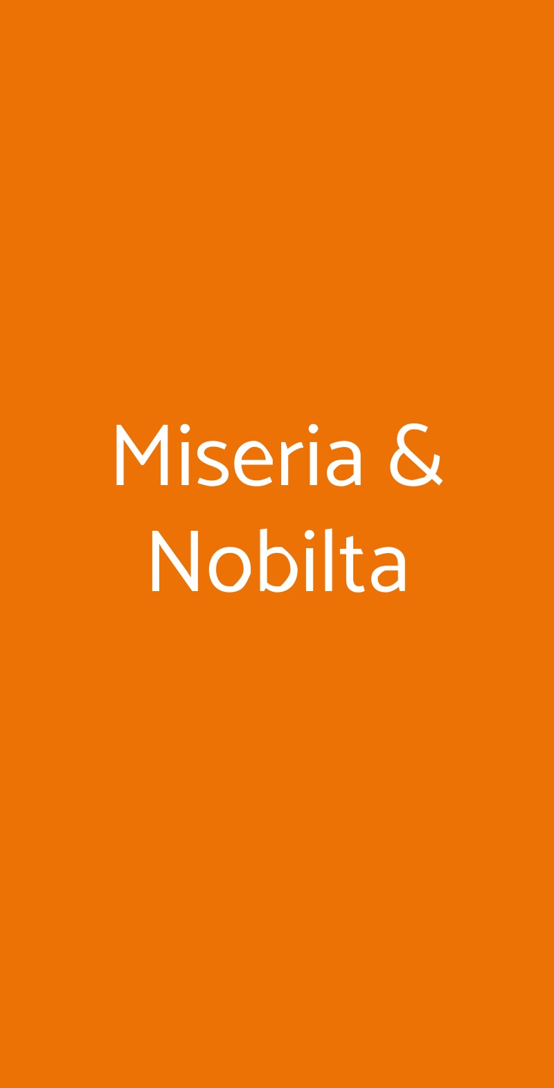 Miseria & Nobilta Mascalucia menù 1 pagina