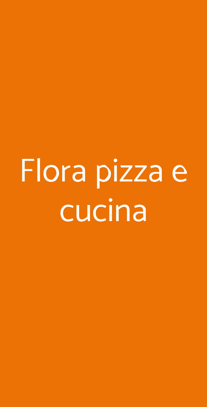 Flora pizza e cucina Nicolosi menù 1 pagina