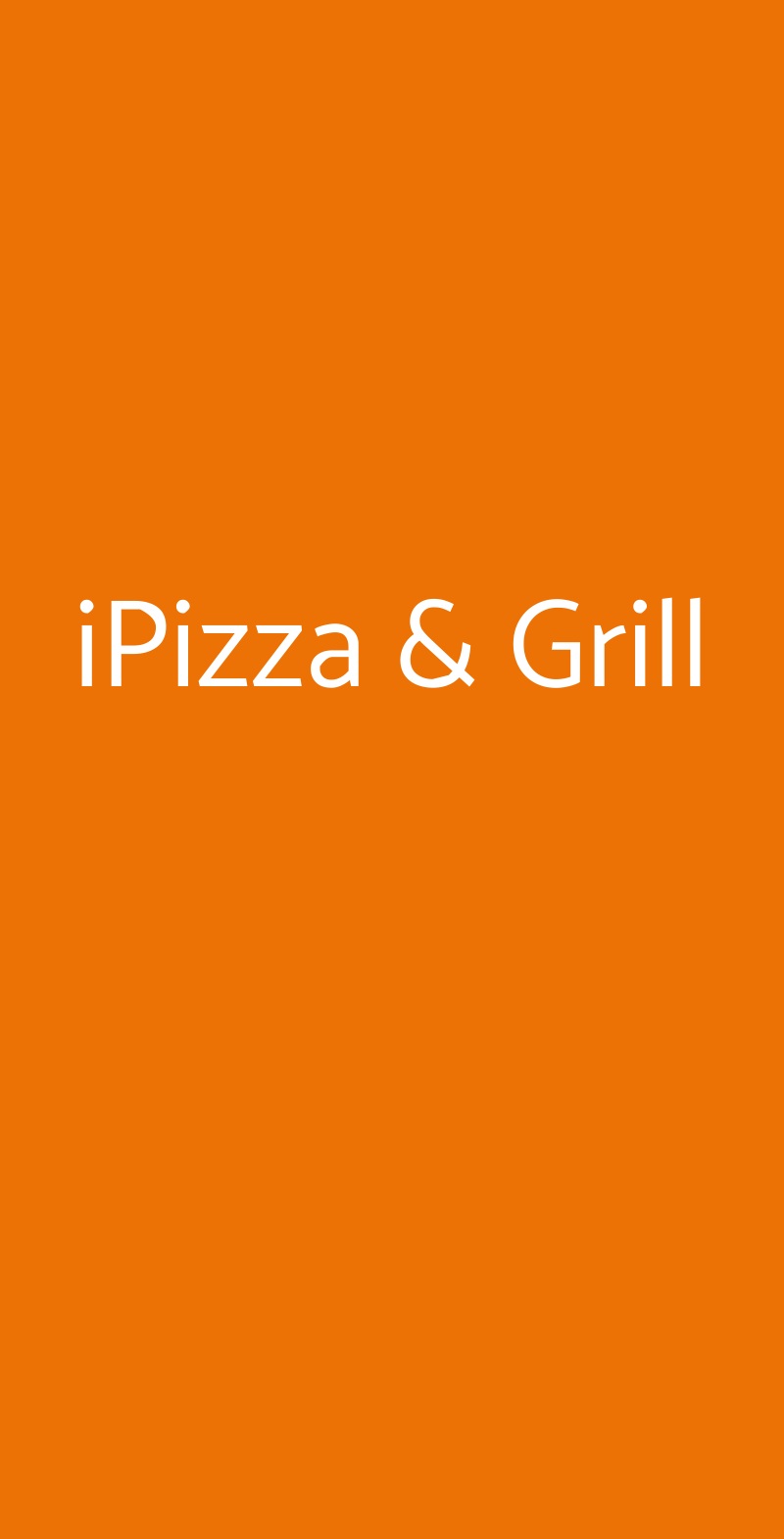 iPizza & Grill Catania menù 1 pagina