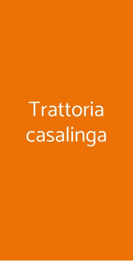 Trattoria Casalinga, Catania