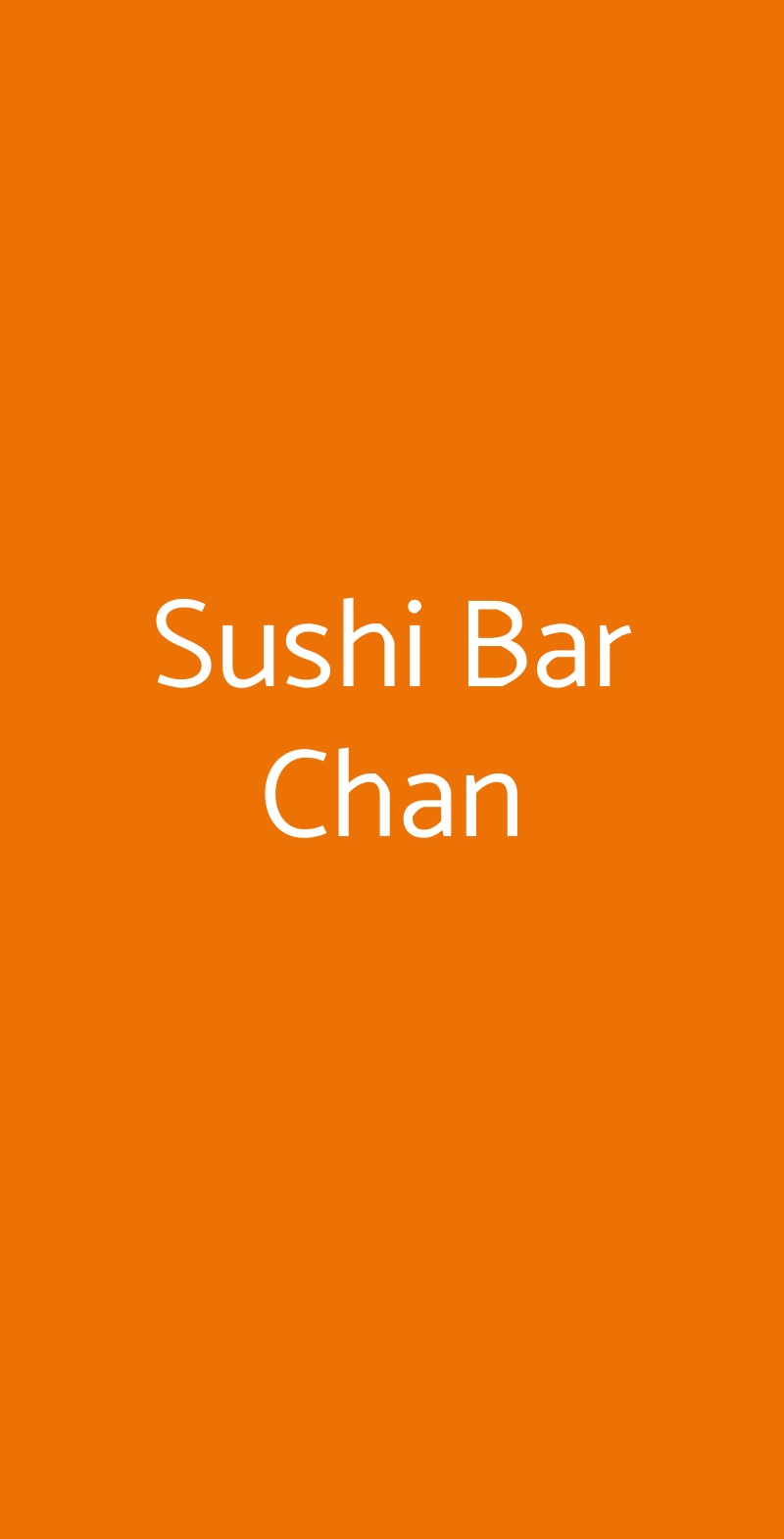 Sushi Bar Chan Catania menù 1 pagina