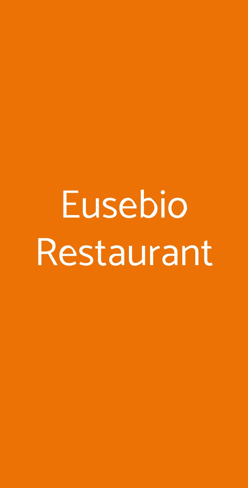 Eusebio Restaurant Catania menù 1 pagina