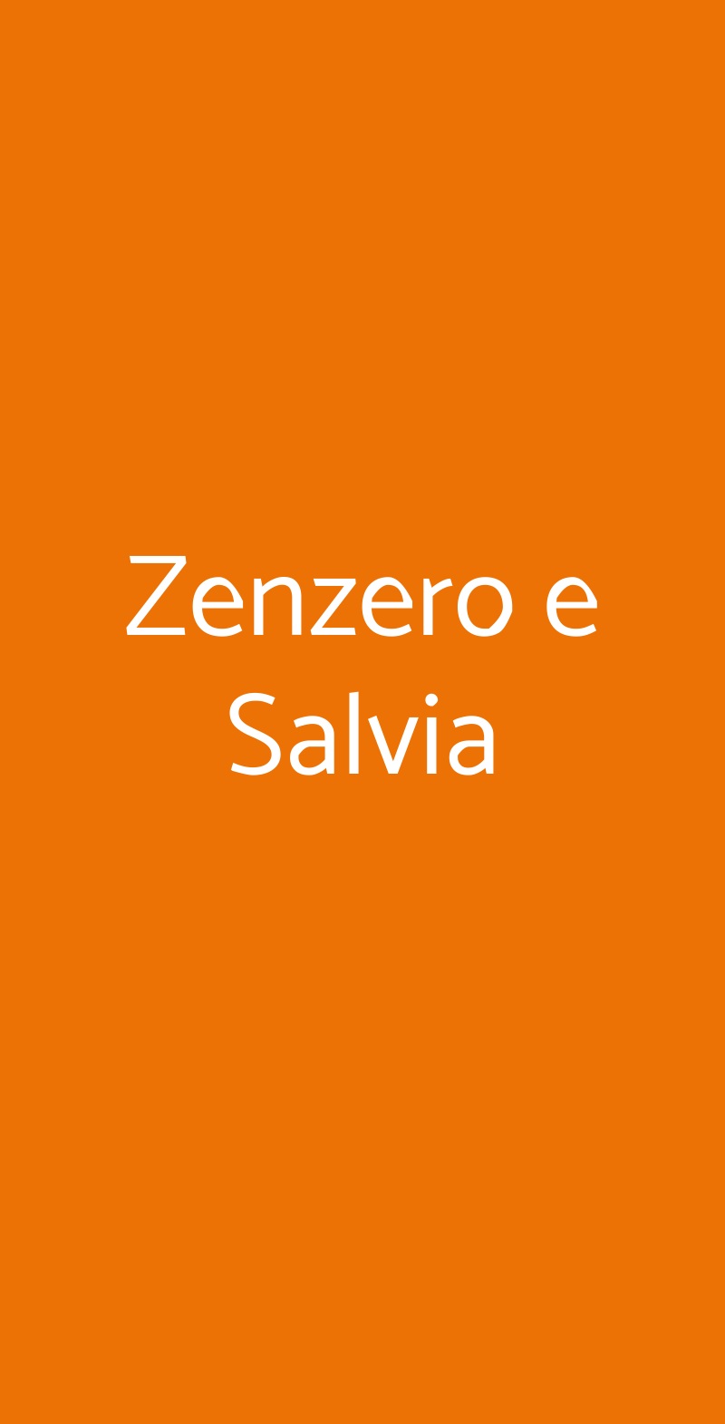 Zenzero e Salvia Catania menù 1 pagina