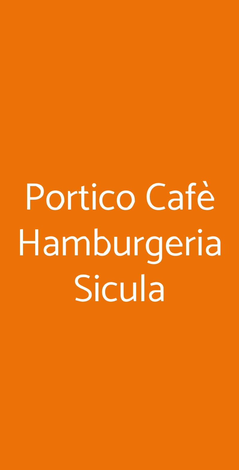 Portico Cafè Hamburgeria Sicula Acireale menù 1 pagina