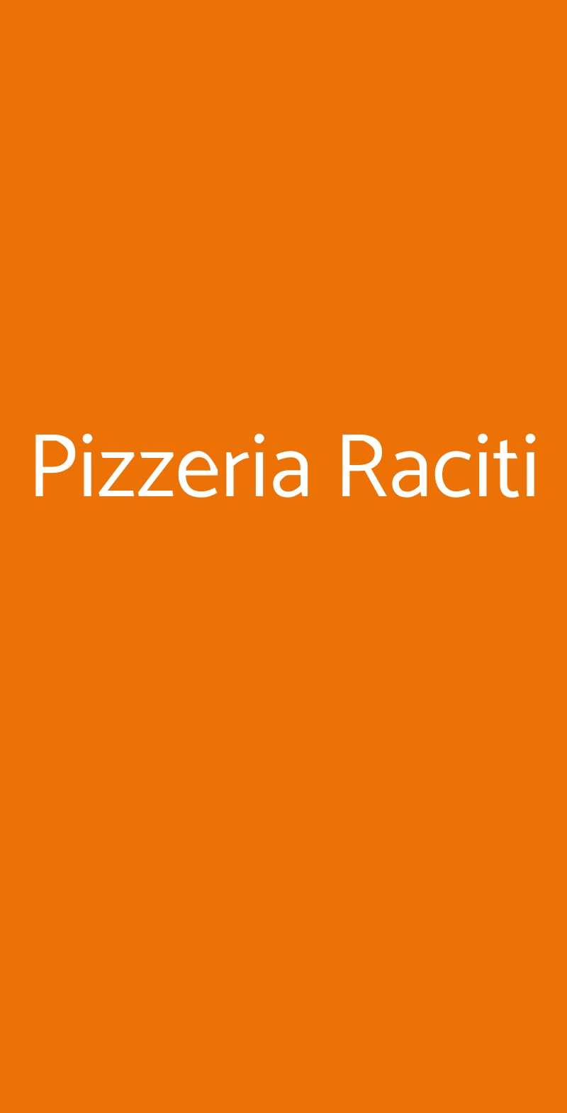 Pizzeria Raciti Catania menù 1 pagina