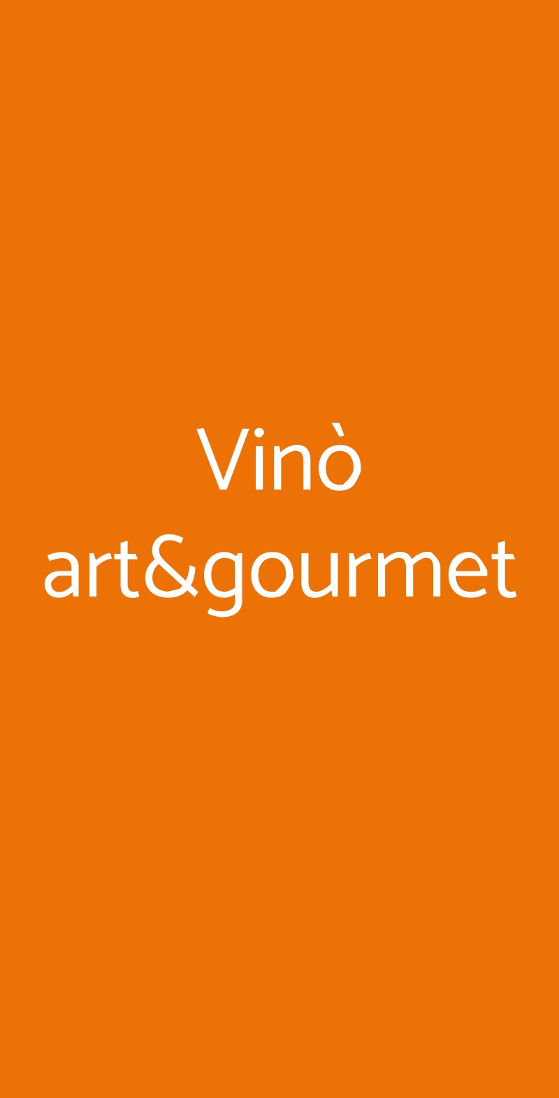 Vinò art&gourmet Pedara menù 1 pagina