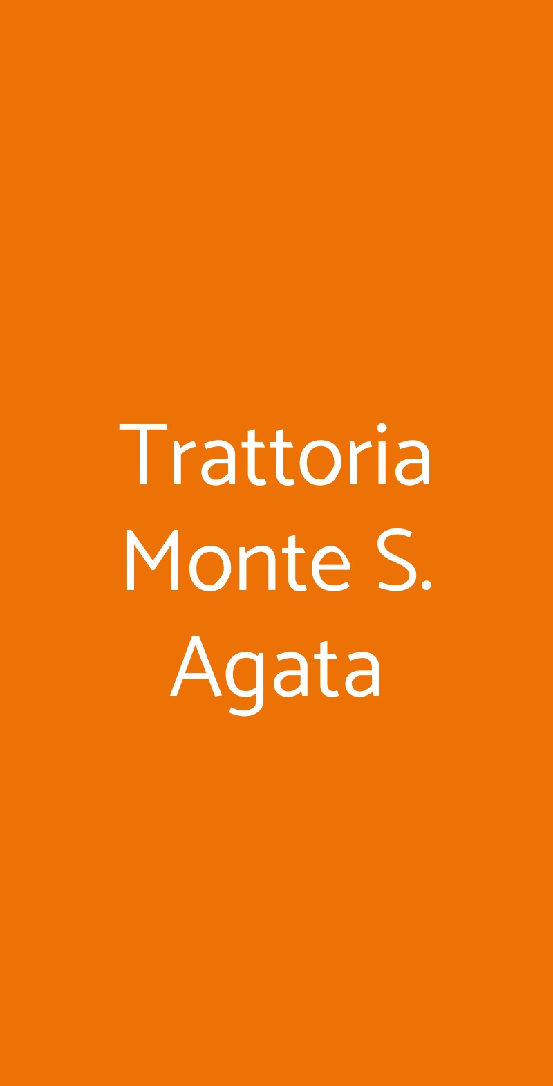 Trattoria Monte S. Agata Catania menù 1 pagina