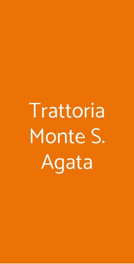 Trattoria Monte S. Agata, Catania