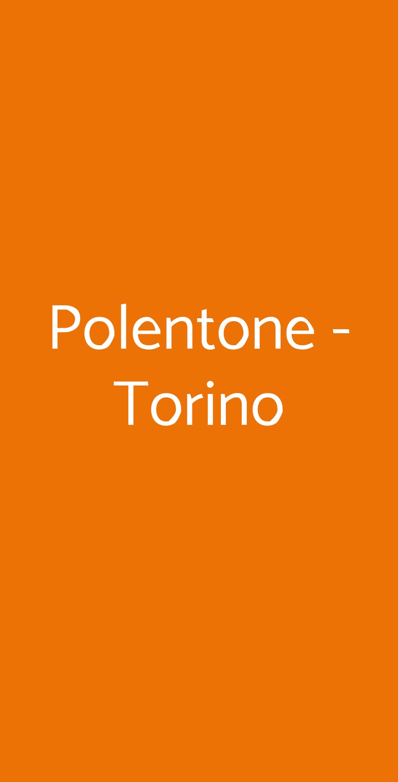 Polentone - Torino Torino menù 1 pagina